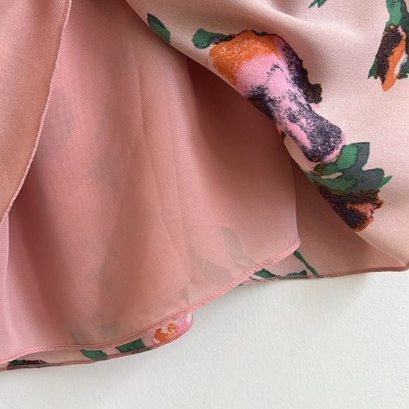 Wilfred Off the Shoulder floral minidress in dusty rose - Picture 7 of 8